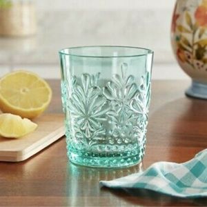 4- Pioneer Woman Tritan Sunny Days 16oz Tumblers in Teal-NEW!